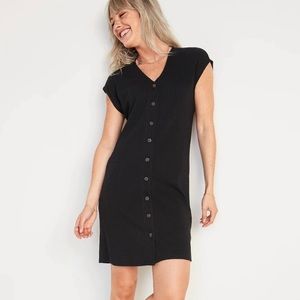 NWOT Old Navy Rib-Knit Button Down Shift Dress
